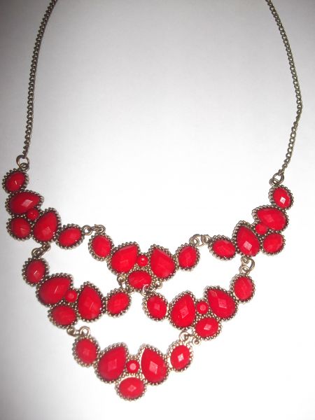 Maxi Colar Vermelho de Pedras  RF20